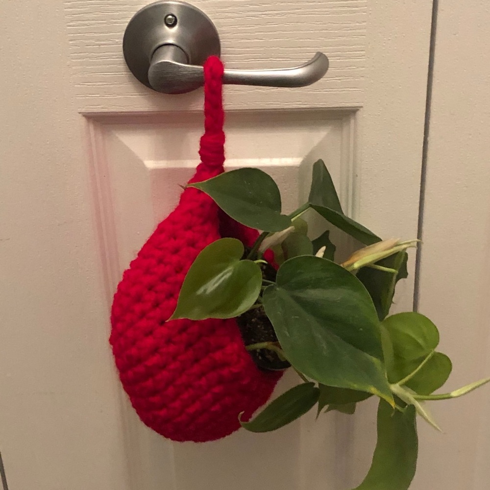 Hanging plant pockets.